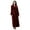 Wine, variant on XMMSWDLA Robes for Women Plush Fleece Bath Robe Shawl Collar Long Robe Nightgown Womens Robes Long
