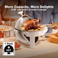 thumbnail image 4 of WARMOUNTS Roll Top Chafing Dish Buffet Set, 6 Qt Round Stainless Steel Chafer with Glass Window, Buffet Servers Food Warmers with Pans and Fuel Holders for Party, 4 of 9