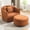Chair+Ottoma Orange, variant on Arouseden 31" Large Green Round Storage Ottoman with Tray,Chenille Upholstered Ottomans Coffee Table,Large Round Ottoman with Storage for Living Room