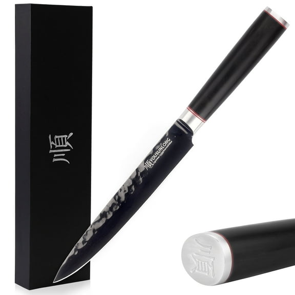 YOUSUNLONG Slice Carving Knife 8 inch- Japanese High Carbon AUS8 Steel Leadwood Handle