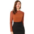 thumbnail image 1 of Unique Bargains Haut à Manches Longues en Mousseline à Col Rond en Dentelle Florale pour Femme, 1 of 6