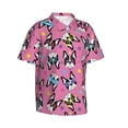 thumbnail image 2 of Hawaiian Shirt For Men, Colorful Cute French Bulldog Mens Button Down Short Sleeve Shirt, Summer Beach Shirts For Men, 2 of 2