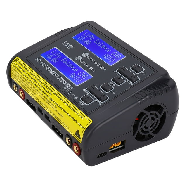 Cargador de Batería Lipo C240- Cargador Lipo Dual Cargador de Batería Para Aviones RC, Descarga del Cargador de equilibrio para lipo liion Life Nimh
