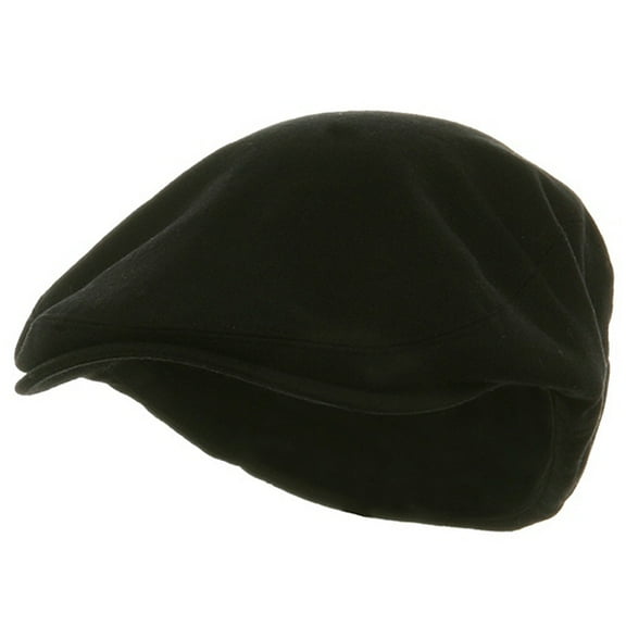 Big Size Elastic Wool Ivy Cap - Black XL-3XL