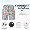 thumbnail image 5 of Lsque Mens Swim Trunks Colorful Cute Pig Pattern - Bathing Suit Compression Liner - Beach Swim Shorts Swimwear - (S-3XL) - Stretch Quick Dry -Large, 5 of 9