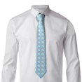 thumbnail image 3 of Men's Ties, Bacon Print Blue Satin Ties for Men, Mens Formal Neck Ties for Business Weeding Gift, 3 of 5