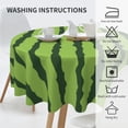 thumbnail image 5 of Green Watermelon Rind Tablecloth Round 60 Inch Table Cloth Cover Mat Holiday Party Decoration for Dining Room Home Kitchen Picnic, 5 of 6