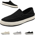 thumbnail image 3 of Men’s Slip On Canvas Espadrille Loafers, Breathable Linen Hand Stitched Jute Flat Shoes, Non Slip Casual Walking Footwear for Indoor Outdoor, 3 of 8