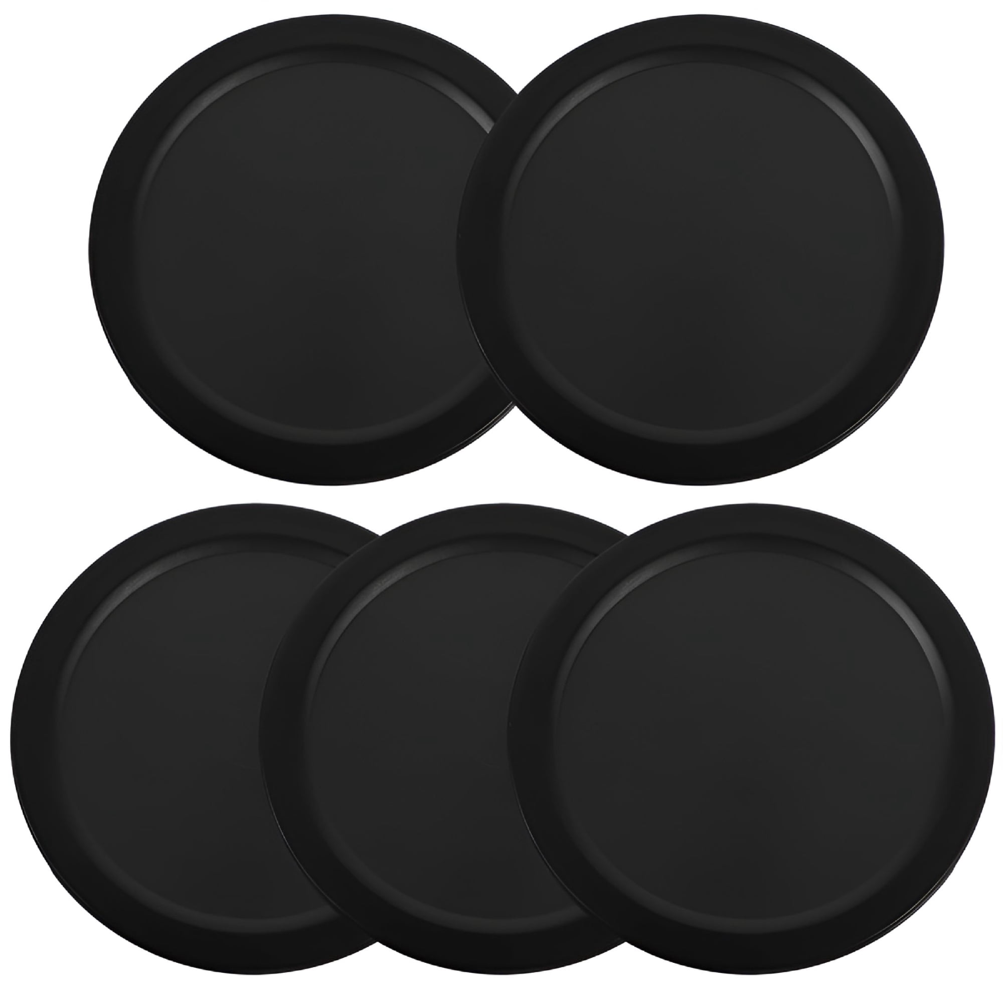 BESTSKY 5 Pcs Air Hockey Pucks Table Supplies Game Accessories Equipment Replacement Round （Black）
