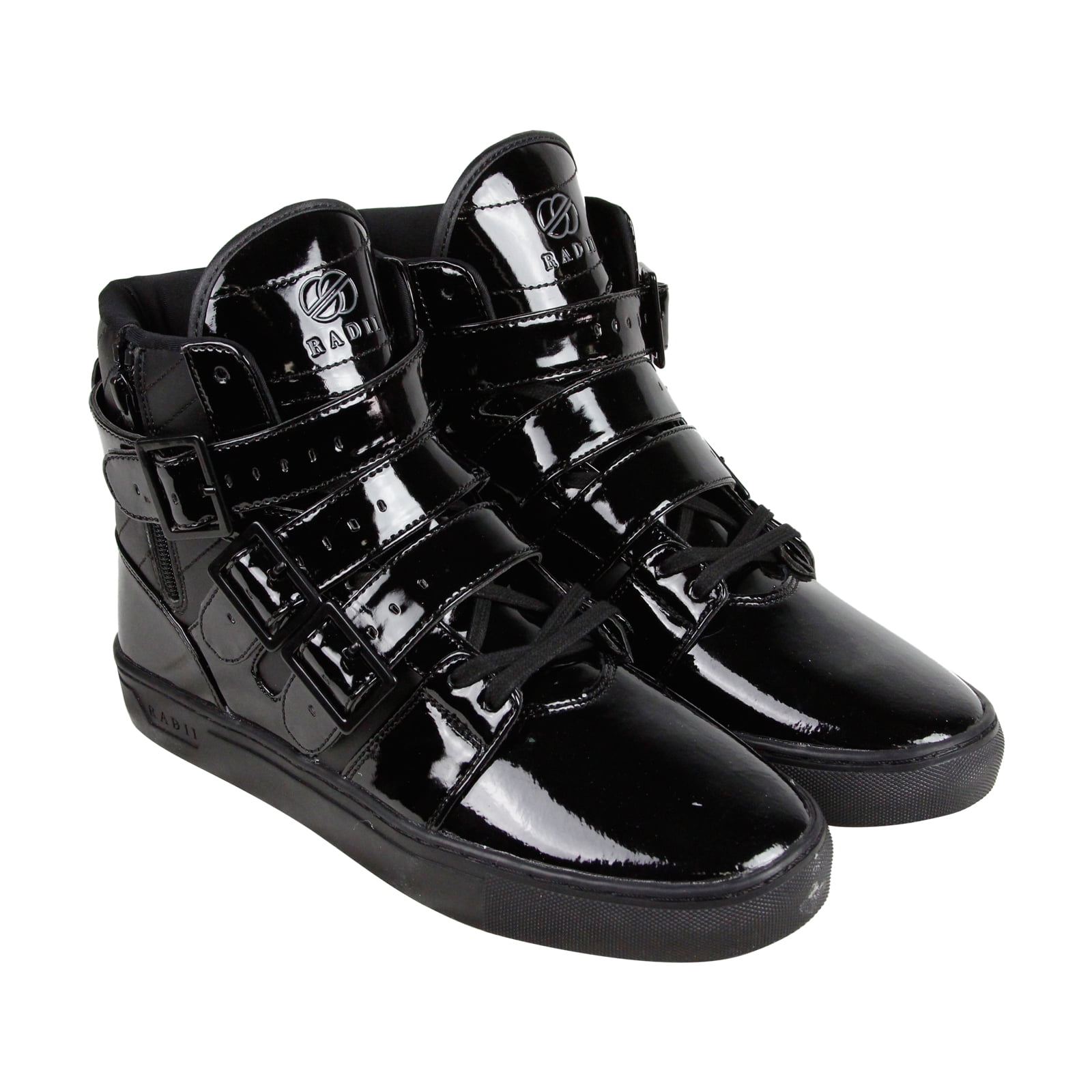 mens black patent leather sneakers