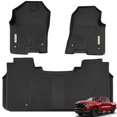thumbnail image 1 of YITAMOTOR Floor Mats Compatible with 2019-2024 Dodge Ram 1500 Crew Cab New Body with Rear Under Seat Storage Box, TPE All-Weather Front 1st & 2nd Row, Black, 1 of 4