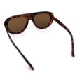 thumbnail image 6 of Retro Futurism Bold Flat Top Thick Plastic Racer Fashion Sunglasses [Tortoise - Brown], 6 of 7