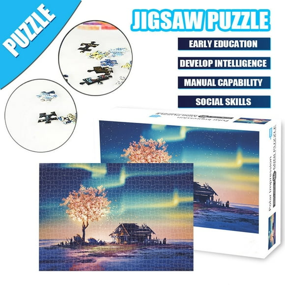 kjfeif Adults Puzzles 1000 Piece Landscape Puzzle Game Interesting Toys for Adults Kids, Best Gift for Christmas Family Game Play Collection 16.5x11.7 Inch