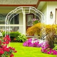 thumbnail image 6 of Metal Garden Arch 8.2 Feet High Outdoor Trellis for Climbing Plants Support Perfect for Celebrations, 6 of 8