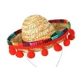 thumbnail image 3 of Rongfmy Sombrero Hat Practical Photo Props Creative Comfortable Mexican Theme Decoration Beige Hat, 3 of 9