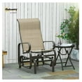 thumbnail image 2 of Outdoor Glider Chair, Gliders for Outside Patio with Smooth Rocking Mechanism and Lightweight Construction for Backyard, Tan, 2 of 9