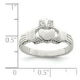 thumbnail image 6 of Auriga Fine Jewelry 925 Sterling Silver Solid Claddagh Ring Size 6 for Women, 6 of 6