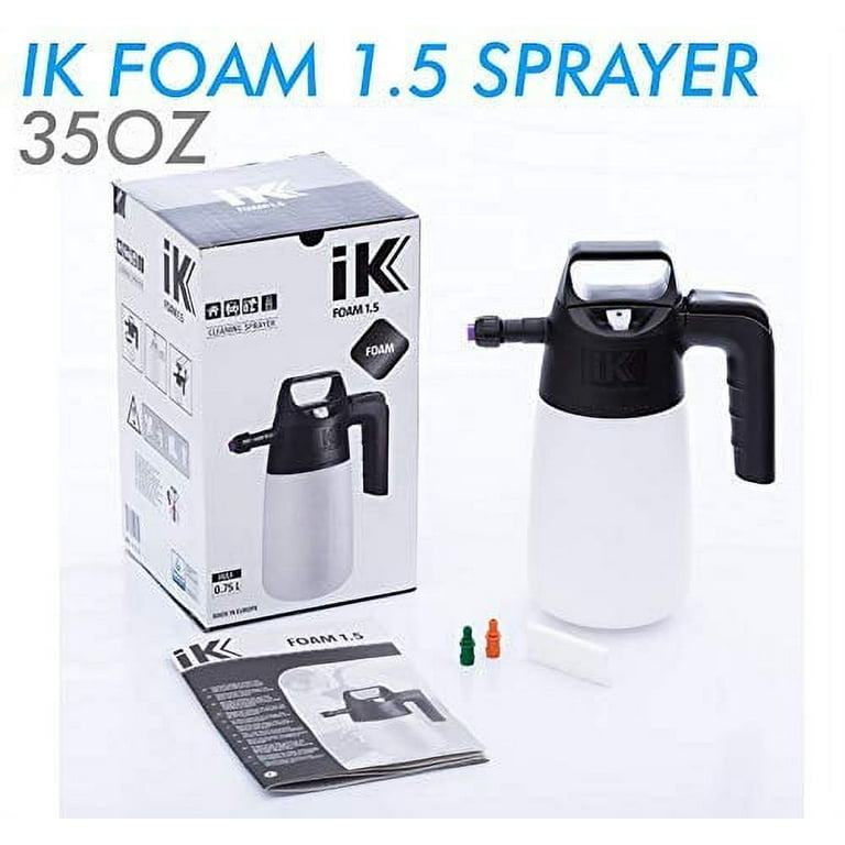 IK Pump Sprayer Combo Kit (2-Pack) 35 oz IK Foam 1.5 Professional Auto Detailing Foamer + IK Multi 1.5 Multi-Purpose Pressure Sprayer | Pro Quality