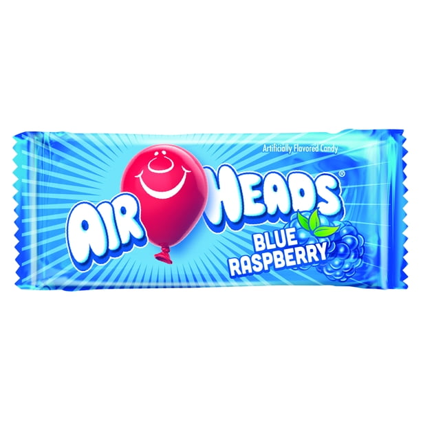 Airheads Candy Bulk Box, Individually Wrapped Blue Raspberry Mini Bars