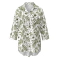 thumbnail image 7 of Renewold Swimsuit Coverup for Women Beach Cover Up Hawaii Button Down Shirt Long Sleeve Lightweight Resort Wear for Beach Vacation Seaside Beachwear, Minimal Tropical Hibiscus Leaf Print Green, XL, 7 of 7