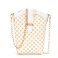 thumbnail image 5 of Nueva moda, bolso de hombro con estampado de lunares a cuadros, bolso cruzado informal con cadena oblicua, Mini bolso de cubo pequeño, 5 of 5