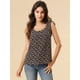 thumbnail image 3 of INSPIRE CHIC Blusa floral sin mangas de gasa con correa de decoración de pajarita sin mangas para mujer Negro S, 3 of 6