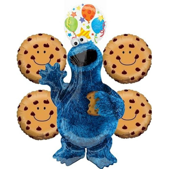 Anagram Cookie Monsters Chocolate Chip Cookie Birthday Party Balloon Bouquet Decorations