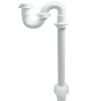 1-1/2" White S-Trap w/Marvel Adapter, Escutcheon & TPR Washer for Sink