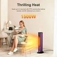 thumbnail image 5 of Space Heater, Compact Purple Space Heater Fast Heating Thermostat & Overheat Protection, 5 of 6