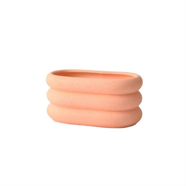 Maceta de cerámica for verduras y orquídeas, con bandeja, color verde suculento, for oficina, perforada, grande