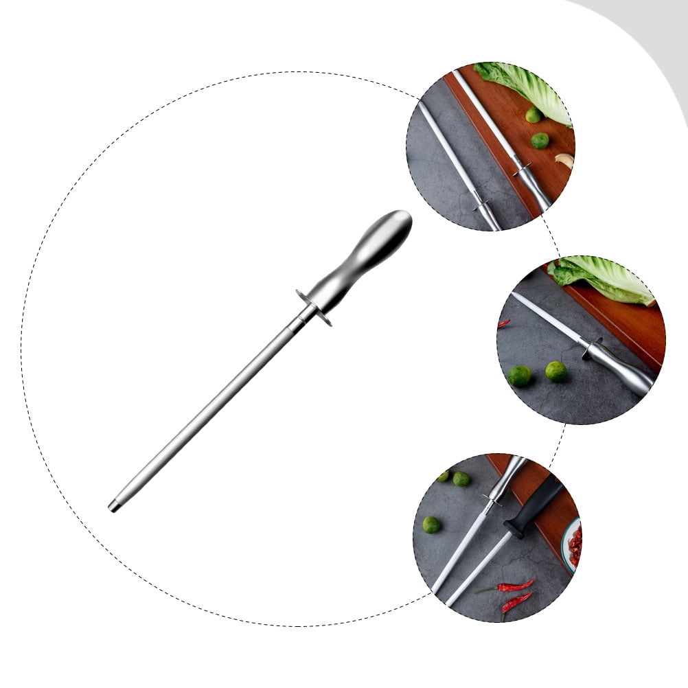 2pcs Steel Cutter Sharpening Rod Kitchen Knives Sharpener Practical Cutter Honing Rod
