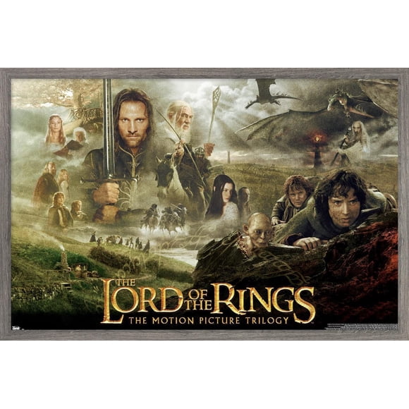 The Lord of the Rings: The Motion Picture Trilogy Wall Poster, 22.375" x 34" Framed