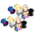 thumbnail image 6 of 6 Pairs Stainless Ear Gauges Stretching Tunnel 5mm, 6 of 6