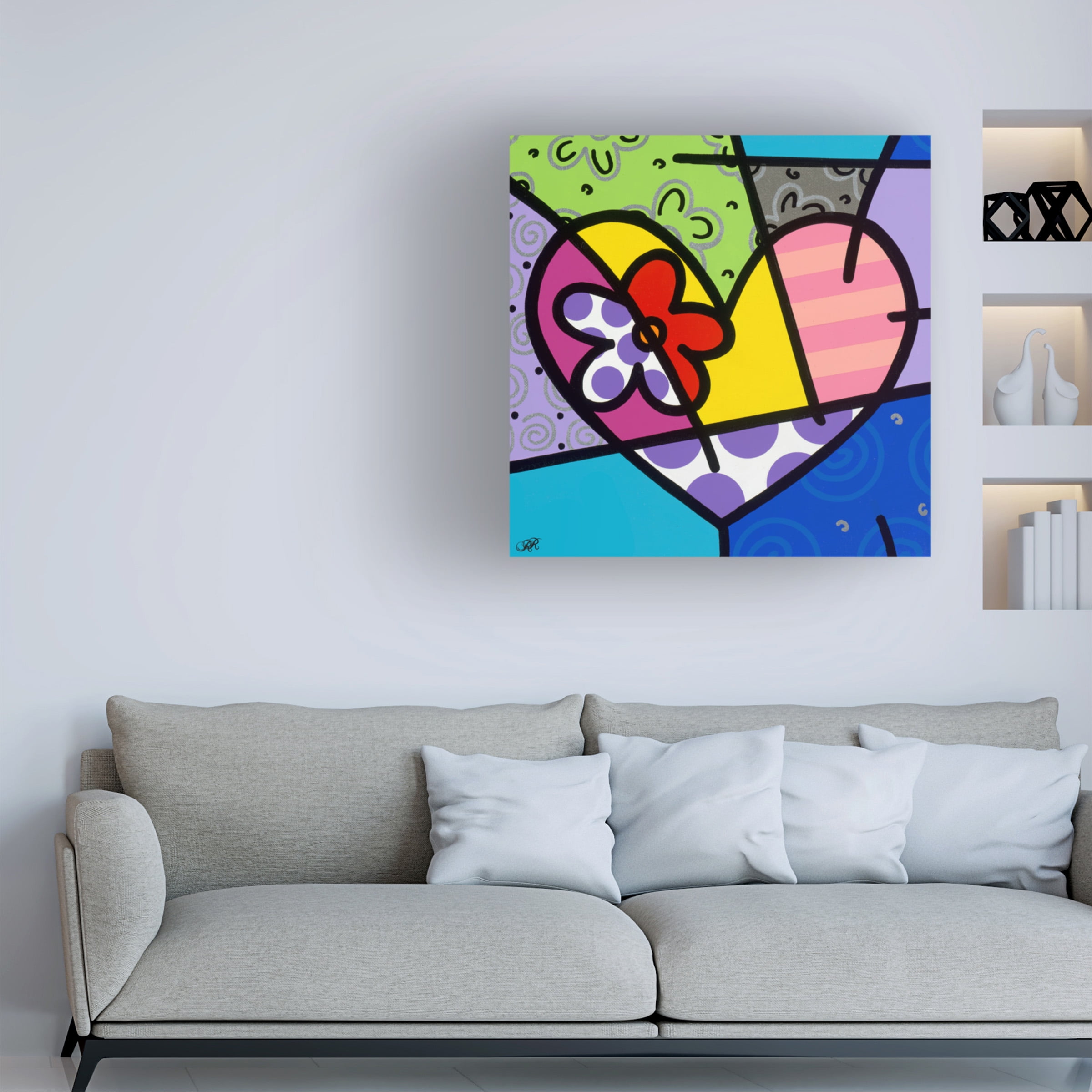 Trademark Fine Art Roberto Rafael Big Heart III Canvas Wall Art - 35x35