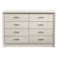 thumbnail image 3 of CorLiving Newport Mid-Century Modern Adult 8-Drawer Wide Double Dresser, White Washed, 3 of 11