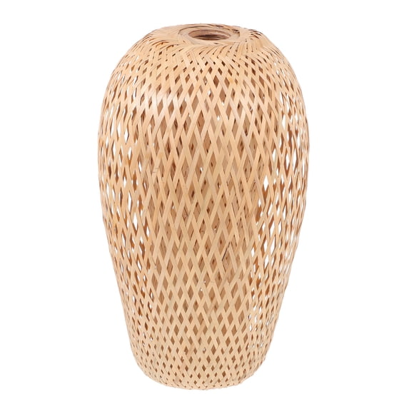 Minkissy 1 Pc Bamboo Light Shade Woven Design for Chandeliers in Zen Style