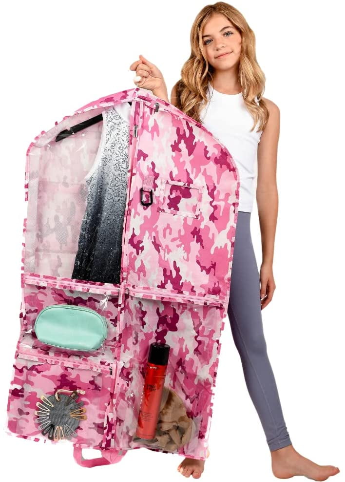 EFISH Waterproof Hanging Garment Bag 40 inch Clothes Bag with GUSSET, 5 Pockets \u0026 Side Zip for Dance Costumes, Sports, Skating, Boy's, Size: \u200e24 x 3 x 40