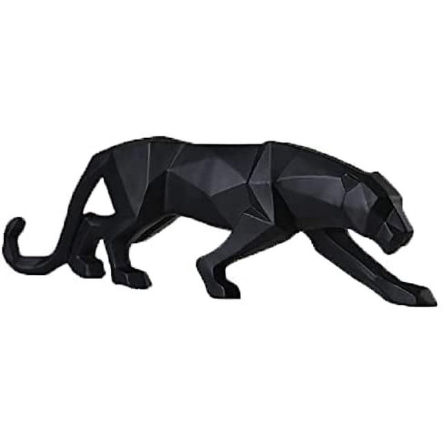 Décoration de Salon Moderne, Objet de Décoration Moderne, Statue, Statues Décoratives, Sculpture, Décoration de Salon Moderne, Déco, Animaux en Résine, Statue de Décoration de Black Leopard Petite ZHPTO