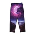thumbnail image 6 of Uemuo Purple Moon Tree Night Sky Pattern Women's Wide Leg Palazzo Lounge Pants with Pockets Light Weight Loose Comfy Casual Pajama Pants-XX-Large, 6 of 9
