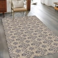thumbnail image 2 of Brown Floral Abstract Area Rugs 2.7'x5', Washable Small Throw Rugs for Kitchen Bedroom, Vintage Ethnic Bohemian Flowers Indoor Outdoor Rug Non-Slip Low Pile Carpet Runner Reversible Floor Mats, 2 of 8