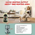 thumbnail image 3 of Kerosene Heater,Kerosene Heaters for Indoor Use,2600W Heating power,15㎡ Heating range,Portable Heater for Indoor and Outdoor, Camping and Fishing(Black,4.5l), 3 of 11