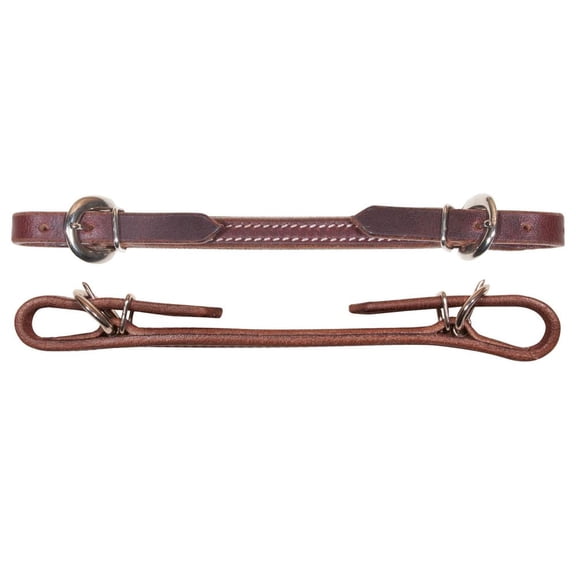 Billy Royal Harness Leather Curb Strap | Stainless Steel Buckles | Dark Oil