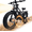 Gray, variant on Electric Dirt Bike, 5000W Peak 52V 25AH Dual Motor Ebike for Adult, 38MPH E - Bicycle with 24" Fat Tire All Terrain, Full Suspension & Hydraulic Disc Brake, 7-Speed Long Range