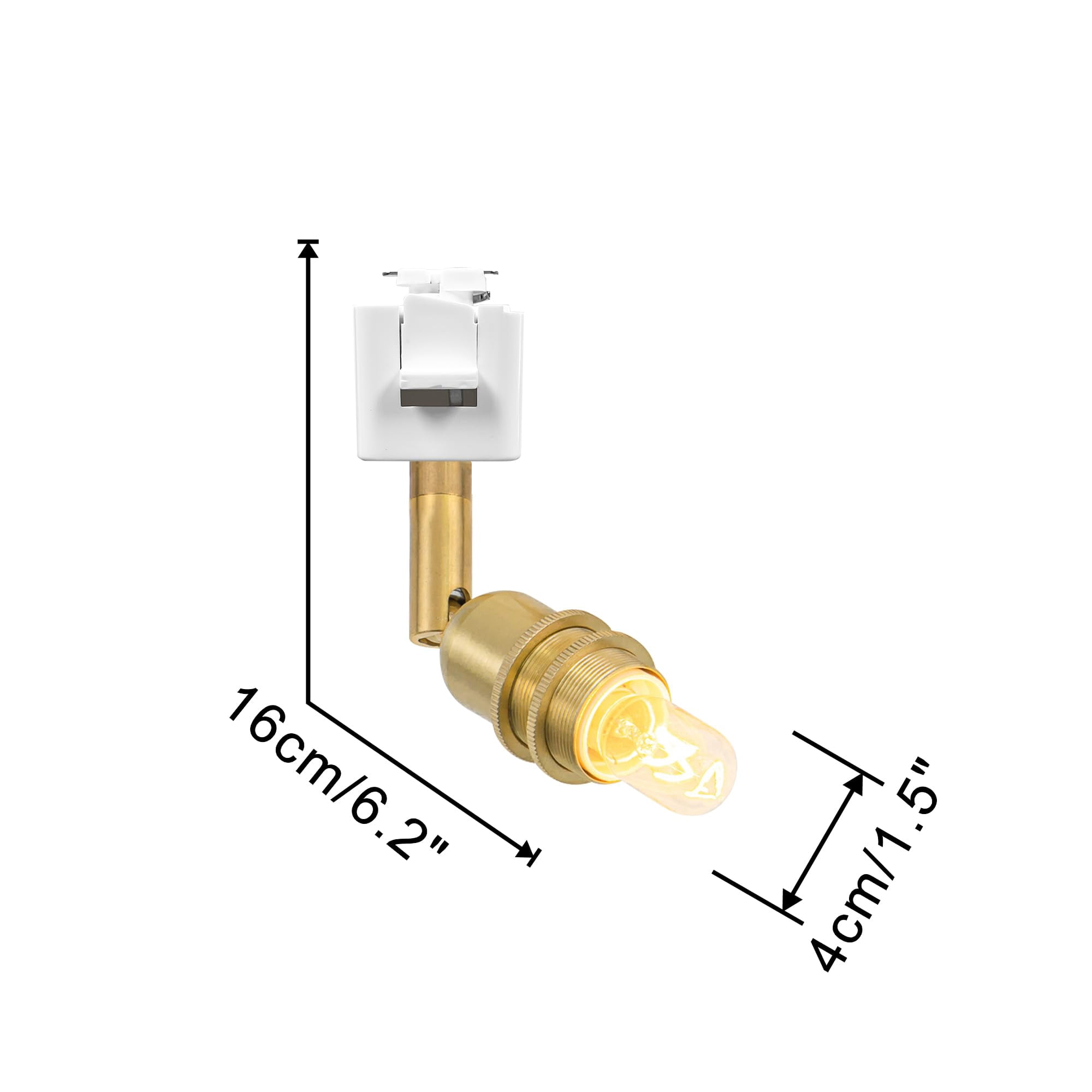 KAYYELAMP 3Pcs Juno System E12 Mini Brass Base Adjustable Titl Angle Track Lighting Modern Design for Farmhouse Kitchen Sink Gallery Loft Home(No Bulb, Track)
