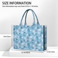 thumbnail image 3 of Large Capacity Tote Bag,Light Blue Christmas Snowflake Pattern Handbag Fashion Luxury Tote Bag,15.7"x13"x 5.1" Inches,Laptop Compatible, 3 of 6