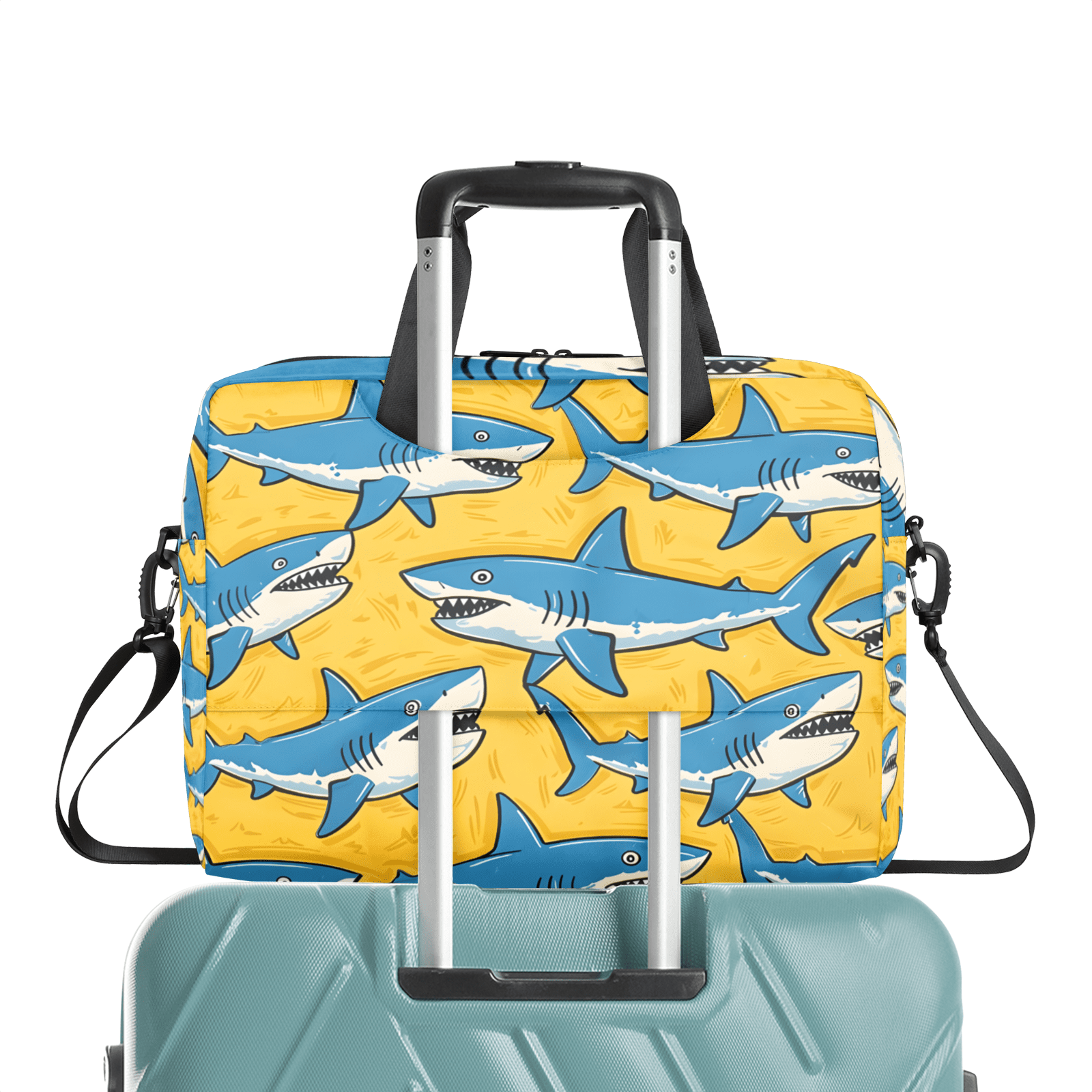 Herdesigns Shark Laptop Bag for Women Men, Computer Case Briefcase Messenger Bags, 15-15.6 inch Laptop Sleeve Shoulder Bag