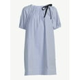 thumbnail image 4 of Free Assembly Women's Tie Neck Blouson Dress with Short Sleeves, 4 of 5