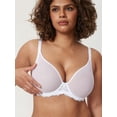 thumbnail image 2 of DELIMIRA Women's Sheer Mesh Bra See Through Plus Size Sexy Full Coverage Underwire Unlined Bras, 2 of 4