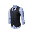 thumbnail image 2 of Seyurigaoka Men Business Waistcoat Solid Color Sleeveless Single-Breasted Vest, 2 of 6
