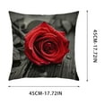 thumbnail image 3 of Black Pink Roses Velvet Throw Pillow Covers Sofa Pillowcase Car Square Throw Pillowcases Home Decoration 18X18in, 3 of 5